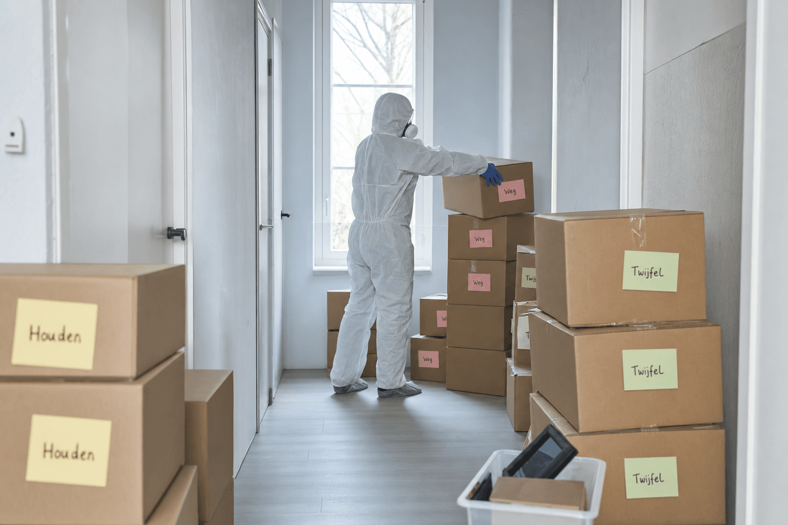 Hoarding-woning - sorteren, ontruimen, dieptereiniging en geurverwijdering
